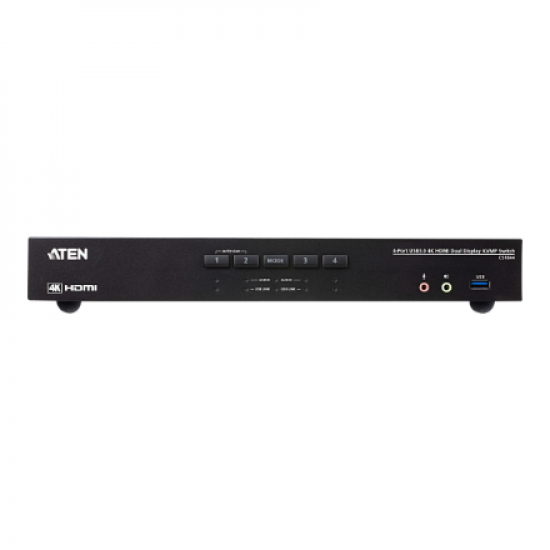 Aten 4-Port USB 3.0 4K HDMI Dual Display KVMP Switch | CS1844