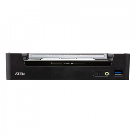 Aten 3-Port USB-C DisplayPort Hybrid KVMP™ Switch with power adapter | CS1953