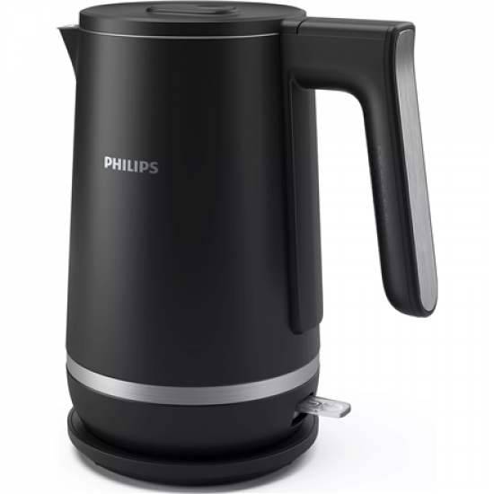 Philips Double Walled Kettle | HD9395/90 | Electric | 2200 W | 1.7 L | Stainless steel/Plastic | 360° rotational base | Black