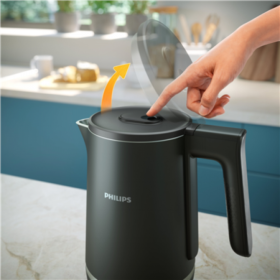 Philips Double Walled Kettle | HD9395/90 | Electric | 2200 W | 1.7 L | Stainless steel/Plastic | 360° rotational base | Black