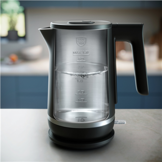 Philips Double Walled Kettle | HD9395/90 | Electric | 2200 W | 1.7 L | Stainless steel/Plastic | 360° rotational base | Black