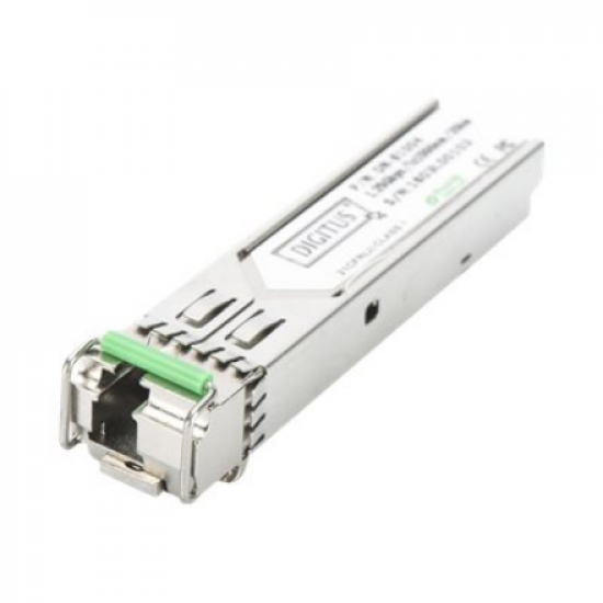 Digitus HP-compatible mini GBIC (SFP) Module, 1.25 Gbps with DDM Feature | DN-81004-01 | Single-mode | LC | 1250 Mbit/s | Maximum transfer distance 20000 m