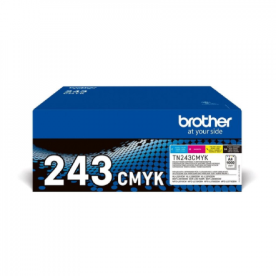 Brother TN243CMYK | Brother TN243CMYK Value Pack - 4-pack - black, yellow, cyan, magenta - original - toner cartridge | Toner cartridge | Black, yellow, cyan, magenta