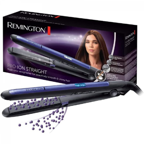 Remington | Pro-Ion Hair Straightener | S7710 | Ceramic heating system | Ionic function | Display Digital | Temperature (min) 150 °C | Temperature (max) 230 °C | Blue/Black