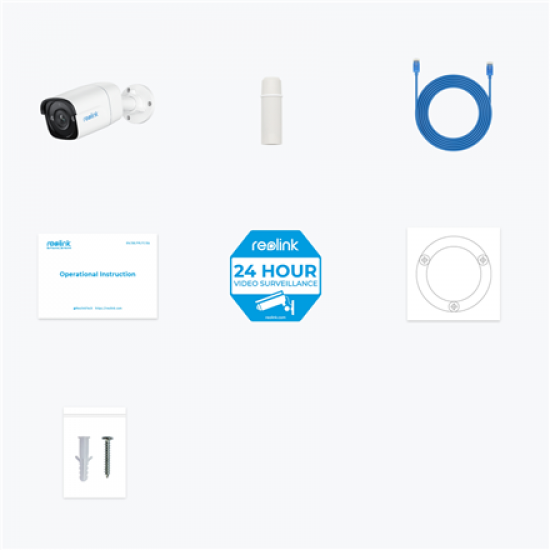 Reolink | Smart PoE IP Camera with Person/Vehicle Detection | P320 | Bullet | 5 MP | 4mm/F2.0 | IP67 | H.264 | Micro SD, Max. 256 GB