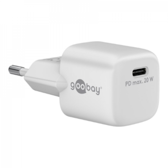 Goobay | USB-C PD GaN Fast Charger Nano (20 W), White