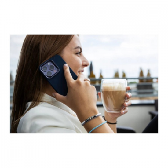 Fixed | MagFlow | Back cover | Apple | iPhone 15 Pro | Liquid silicon | Blue