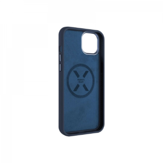 Fixed | MagFlow | Back cover | Apple | iPhone 15 Plus | Liquid silicon | Blue