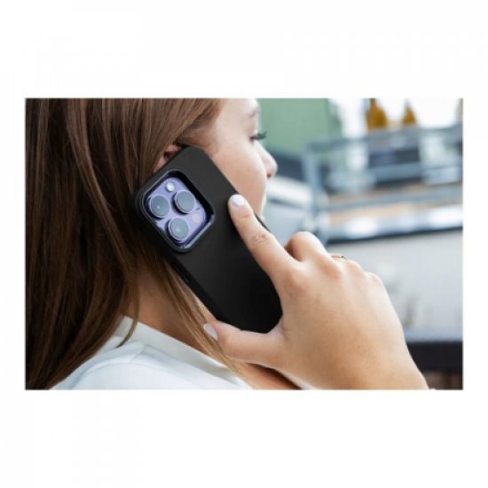 Fixed | MagFlow | Back cover | Apple | iPhone 15 | Liquid silicon | Black