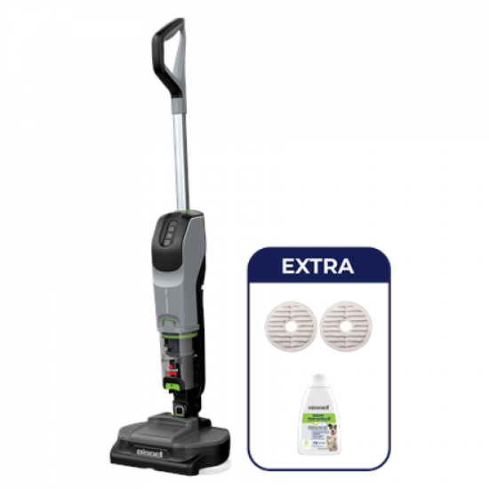Bissell | Hard Surface Cleaner | SpinWave®+ Vac PET Select | Cordless operating | Handstick | Washing function | 25.9 V | Operating time (max) 70 min | Grey/Black/Lime | Warranty 24 month(s)