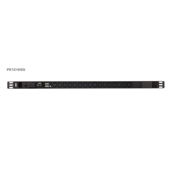 Aten | Basic Metered 0U PDU with Surge Protection (16A, 16 Outlet IEC 320 C13) | PE1216SG