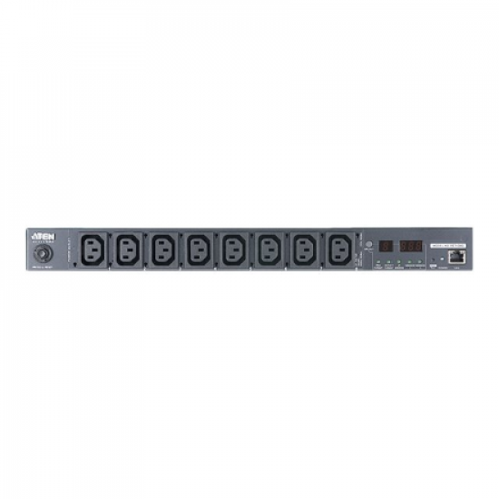 Aten 15A/10A 8-Outlet 1U Outlet-Metered eco PDU | PE7108G | Black