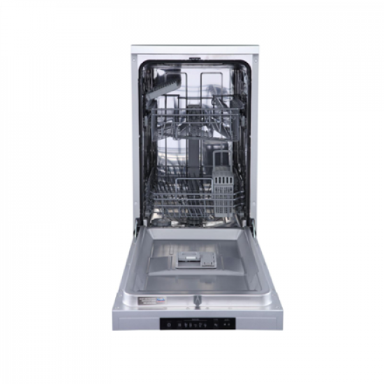 Dishwasher | GS520E15S | Free standing | Width 45 cm | Number of place settings 9 | Number of programs 5 | Energy efficiency class E | Display | AquaStop function | Grey
