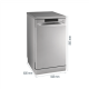 Dishwasher | GS520E15S | Free standing | Width 45 cm | Number of place settings 9 | Number of programs 5 | Energy efficiency class E | Display | AquaStop function | Grey