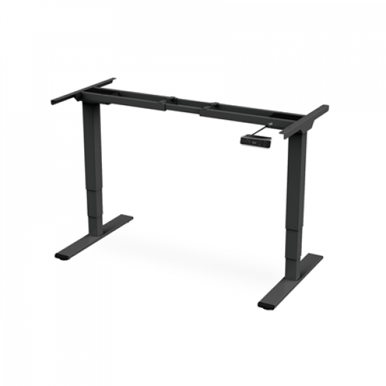 Electrically Height-Adjustable Table Frame, dual motor, 3 levels | 62-127 cm | Black