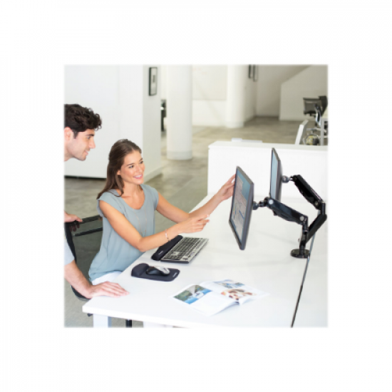 Fellowes | Platinum Series Dual Horizontal Monitor Arm | 8042501 | Black
