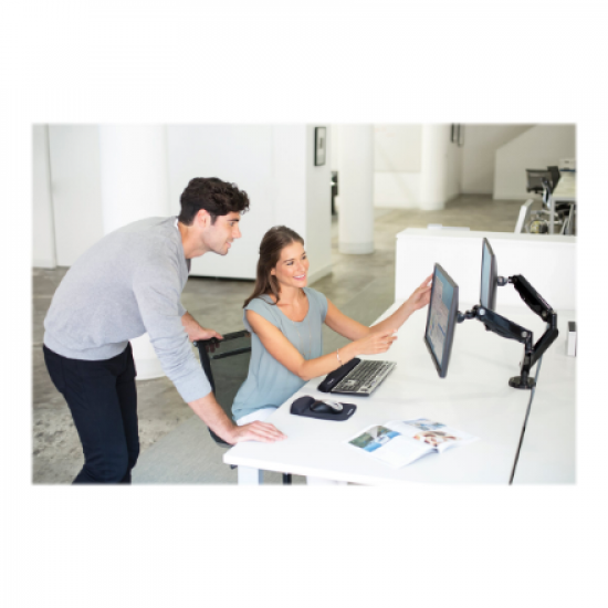 Fellowes | Platinum Series Dual Horizontal Monitor Arm | 8042501 | Black