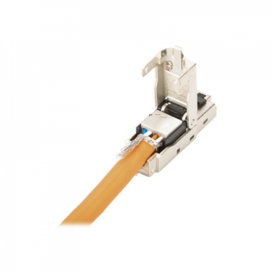 CAT 6A Field Termination Plug, STP with dust cap, Bend relief | DN-93631
