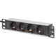 10” Socket Strip with Aluminum Profile, 4-way safety sockets | DN-95418