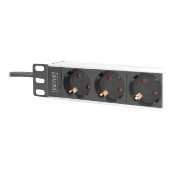 10” Socket Strip with Aluminum Profile, 4-way safety sockets | DN-95418