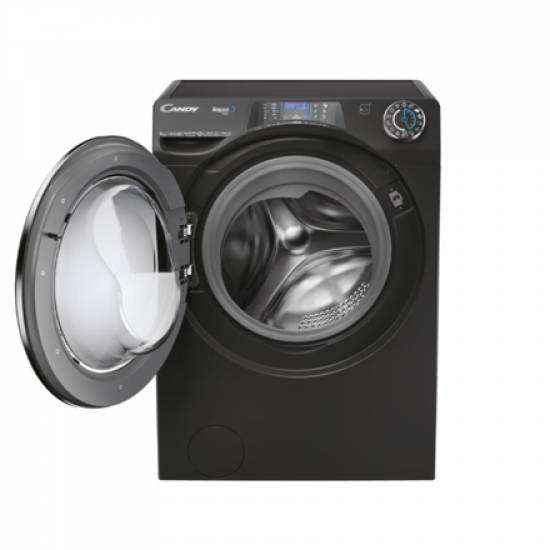 Candy | Washing Machine | RP 496BWMBCB/1-S | Energy efficiency class A | Front loading | Washing capacity 9 kg | 1400 RPM | Depth 53 cm | Width 60 cm | Display | TFT | Steam function | Wi-Fi | Glossy Black