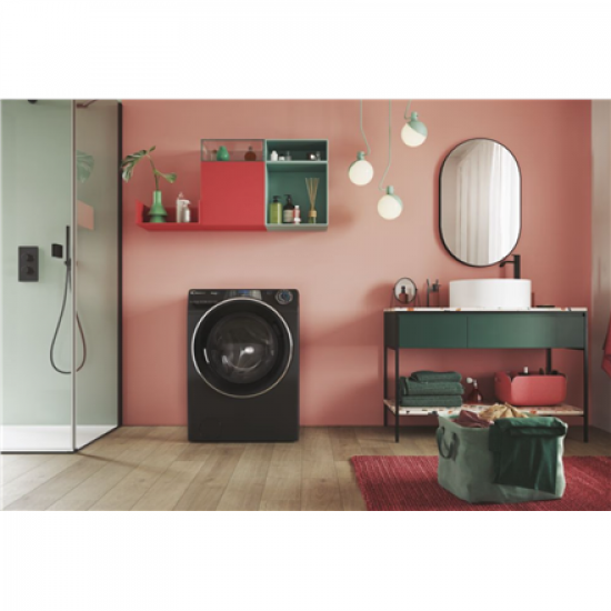 Candy | Washing Machine | RP 496BWMBCB/1-S | Energy efficiency class A | Front loading | Washing capacity 9 kg | 1400 RPM | Depth 53 cm | Width 60 cm | Display | TFT | Steam function | Wi-Fi | Glossy Black