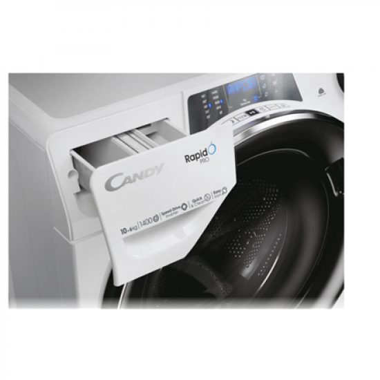 Candy | Washing Machine with Dryer | RPW41066BWMBC-S | Energy efficiency class D | Front loading | Washing capacity 10 kg | 1400 RPM | Depth 58 cm | Width 60 cm | TFT | Drying system | Drying capacity 6 kg | Steam function | White