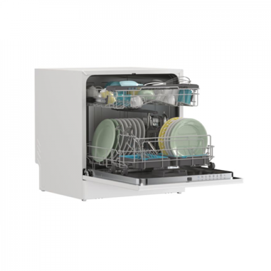 Dishwasher | CP 8F9FFW | Free-standing | Width 55 cm | Number of place settings 8 | Number of programs 8 | Energy efficiency class F | Display | White