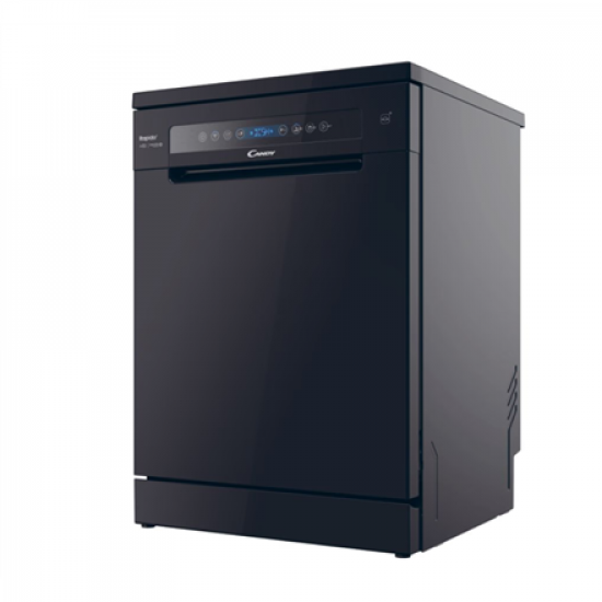 Dishwasher | CF 5C6F0B | Free standing | Width 59.7 cm | Number of place settings 15 | Number of programs 8 | Energy efficiency class C | Display | Black