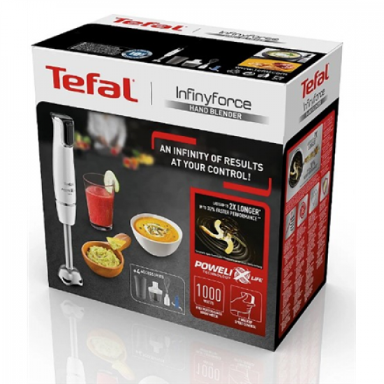 TEFAL | Blender | HB9441 InfintyForce | Hand Blender | 1000 W | Ice crushing | White | 1