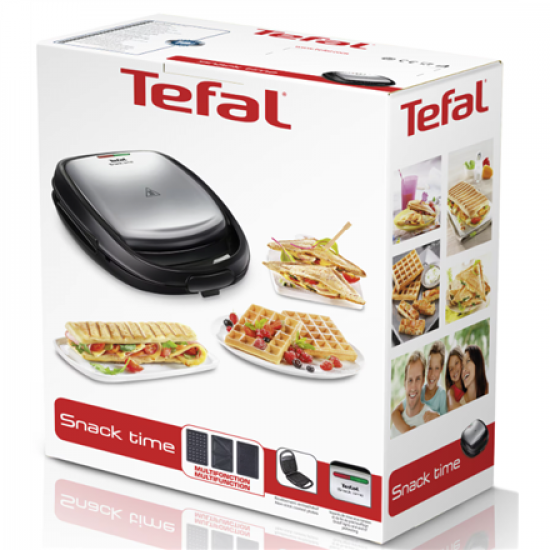 TEFAL Sandwich Maker | SW342D38 | 700 W | Number of plates 3 | Black/Stainless Steel