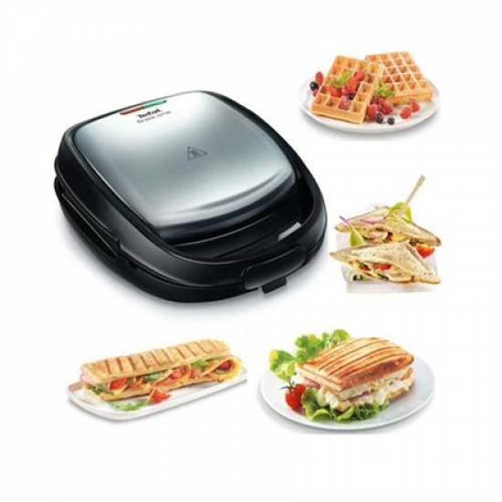 TEFAL Sandwich Maker | SW342D38 | 700 W | Number of plates 3 | Black/Stainless Steel