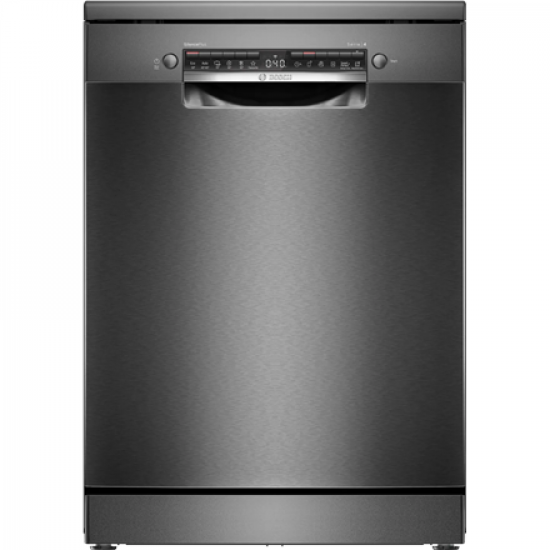 Dishwasher | SMS4EMC06E | Free standing | Width 60 cm | Number of place settings 14 | Number of programs 6 | Energy efficiency class B | Display | AquaStop function | Black inox