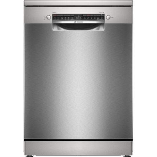 Dishwasher | SMS4HVI00E | Free standing | Width 60 cm | Number of place settings 14 | Number of programs 6 | Energy efficiency class D | Display | AquaStop function | Silver inox