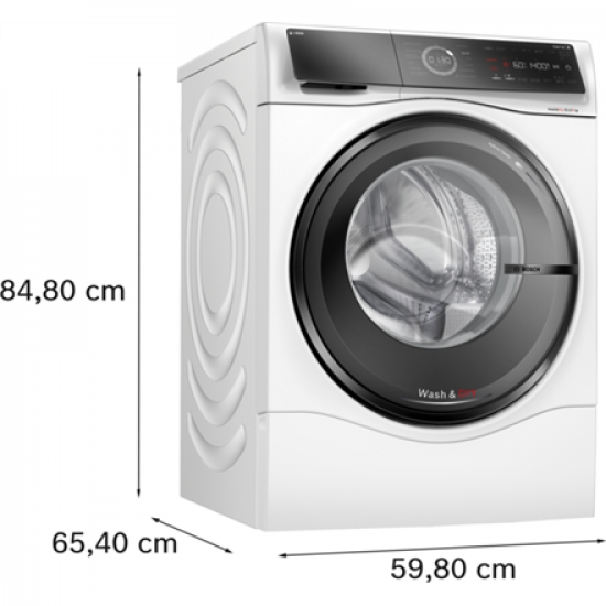 Bosch | Washing Machine with Dryer | WNC254A0SN | Energy efficiency class D | Front loading | Washing capacity 10.5 kg | 1400 RPM | Depth 62 cm | Width 60 cm | Display | LED | Drying system | Drying capacity 6 kg | Steam function | White