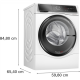 Bosch | Washing Machine with Dryer | WNC254A0SN | Energy efficiency class D | Front loading | Washing capacity 10.5 kg | 1400 RPM | Depth 62 cm | Width 60 cm | Display | LED | Drying system | Drying capacity 6 kg | Steam function | White