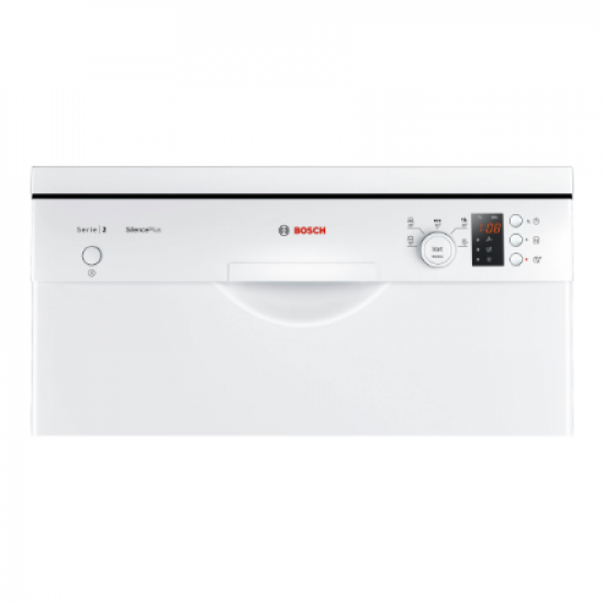 Dishwasher | SMS25AW05E | Free standing | Width 60 cm | Number of place settings 12 | Number of programs 5 | Energy efficiency class E | Display | AquaStop function | White
