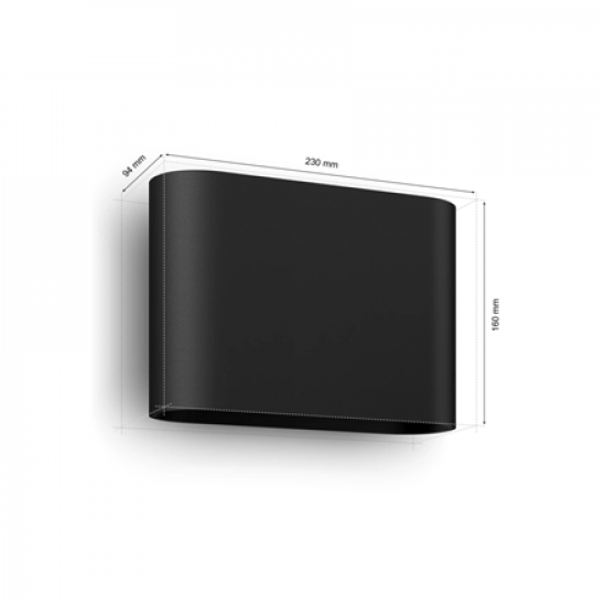 Philips Hue WCA Dymera Smart Wall Light Indoor and Outdoor | 2000-6500 Hue White Colour Ambiance