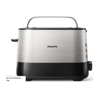 Philips | Toaster | HD2635/90 Viva Collection | Number of slots 2 | Housing material Metal/Plastic | Stainless Steel/Black