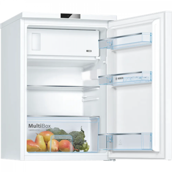 Bosch Refrigerator | KTL15NWEB | Energy efficiency class E | Free standing | Larder | Height 85 cm | Fridge net capacity 106 L | Freezer net capacity 14 L | Display | 39 dB | White