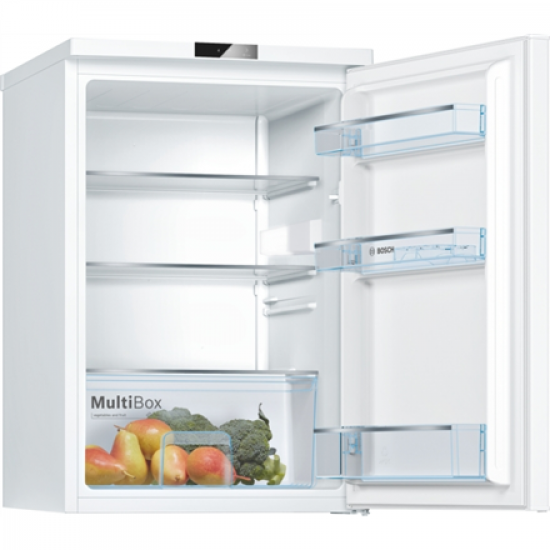 Bosch Refrigerator | KTR15NWEB | Energy efficiency class E | Free standing | Larder | Height 85 cm | Fridge net capacity 134 L | Display | 39 dB | White