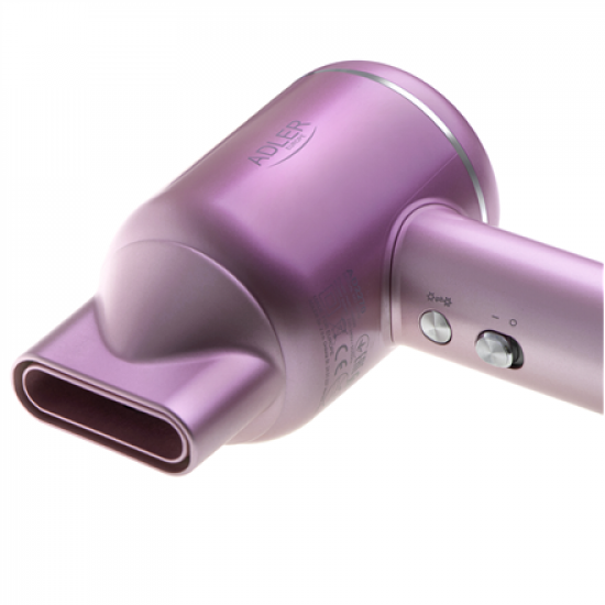 Adler Hair Dryer | AD 2270p SUPERSPEED | 1600 W | Number of temperature settings 3 | Ionic function | Diffuser nozzle | Pink