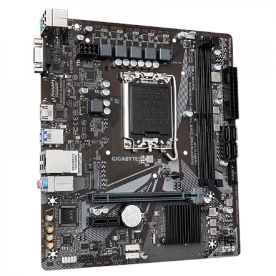 Gigabyte | H610M H V2 G1.0 | Processor family Intel | Processor socket LGA1700 | DDR5 | Supported hard disk drive interfaces M.2, SATA | Number of SATA connectors 4