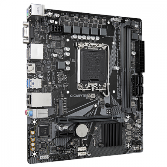 Gigabyte | H610M S2H V3 DDR4 G1.0 | Processor family Intel | Processor socket LGA1700 | DDR4 | Supported hard disk drive interfaces SATA, M.2 | Number of SATA connectors 4
