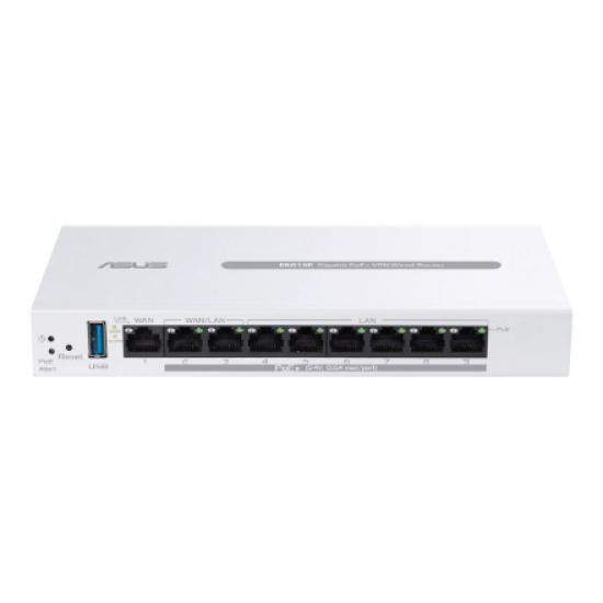9-Port Gigabit PoE+ VPN Wired Router | EBG19P | 802.11ac | Ethernet LAN (RJ-45) ports 8 | Mesh Support Yes | MU-MiMO No | 5G | Antenna type Internal