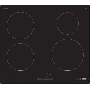 Bosch Hob | PIE611BB5E | Induction | Number of burners/cooking zones 4 | Touch | Timer | Black | Display