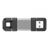 Silicon Power Dual USB Drive | Mobile C51 | 128 GB | USB Type-A and USB Type-C | Silver