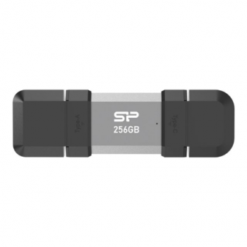Silicon Power Dual USB Drive | Mobile C51 | 256 GB | USB Type-A and USB Type-C | Silver