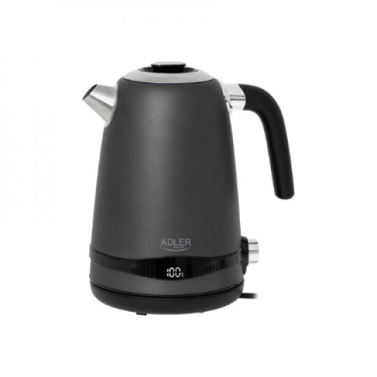 Adler Kettle | AD 1295g SS | Electric | 2200 W | 1.7 L | Stainless Steel | 360° rotational base | Grey