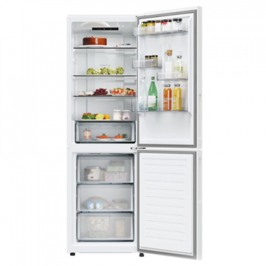 Candy Refrigerator | CNCQ2T618EW | Energy efficiency class E | Free standing | Combi | Height 185 cm | No Frost system | Fridge net capacity 235 L | Freezer net capacity 120 L | 38 dB | White